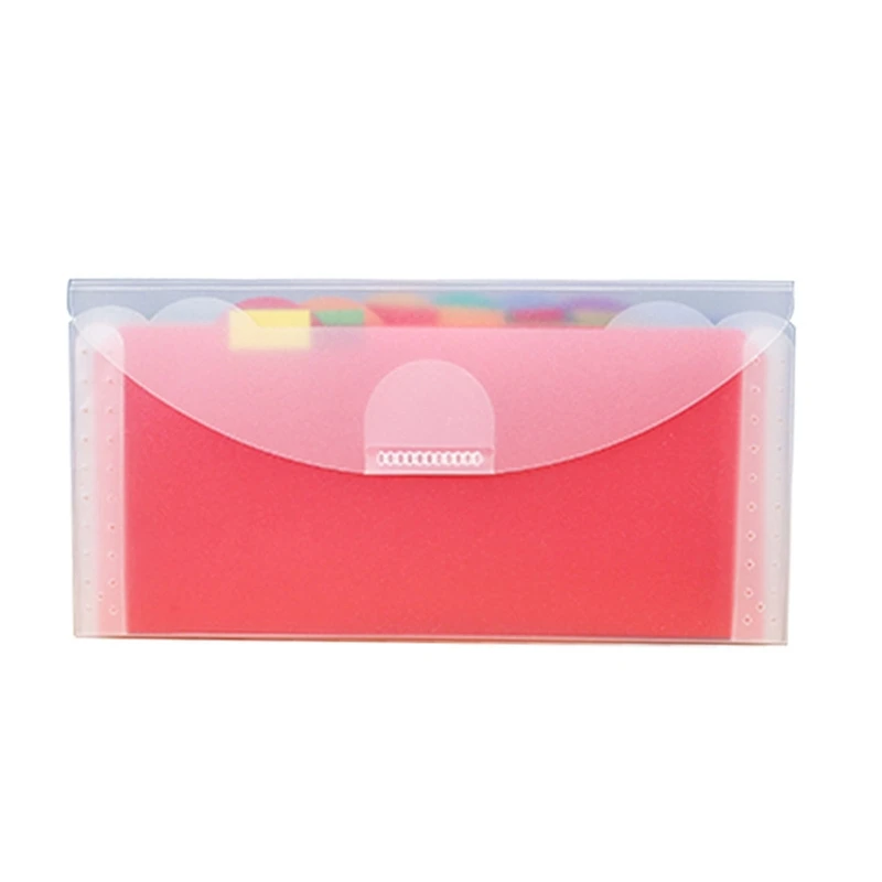7-Pocket File Folder Organiser Case Document Storage Bag Money Case Filing Folder PP Plastic Water Resistant