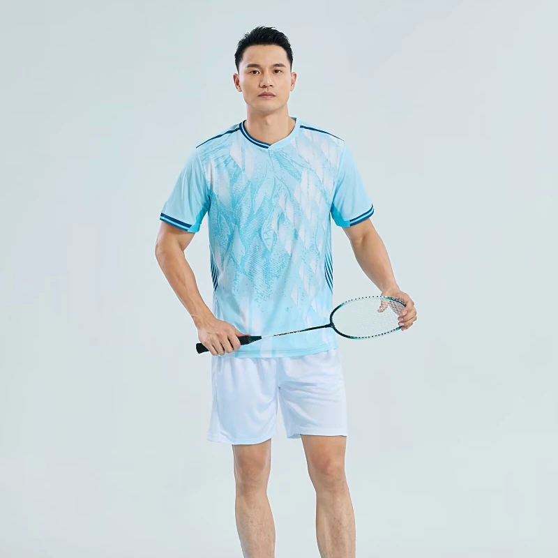 

New Men's Badminton Wear Table Tennis Tops Short Sleeve Quick Dry Sweat-absorbent Breathable Training Suit T-shirts