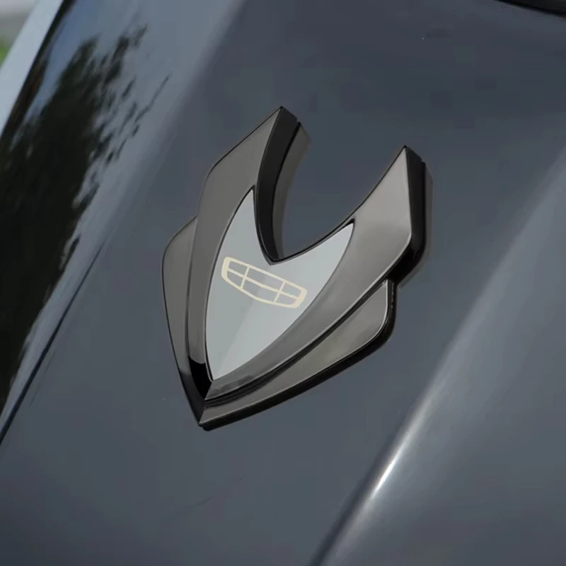 Car Shield Emblem Sticker Logo Decal Exterior Trim For Geely Atlas Pro Binyue Xingyue L Geometry C EX5 EX7 Auto Interior Accesso