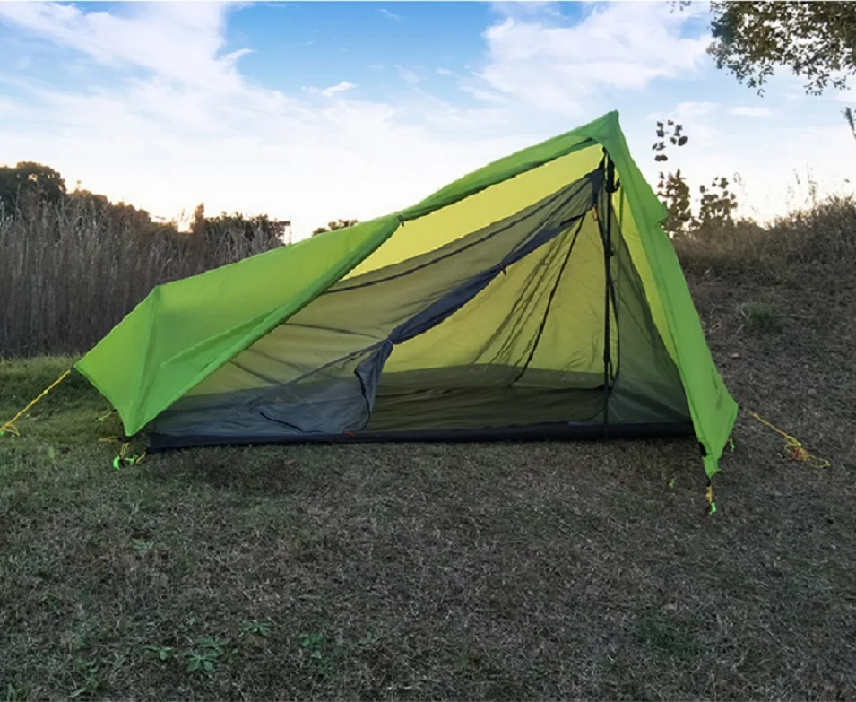 Imagem -05 - Ultraleve Dupla Camada Camping Tenda para Uma Pessoa 15d Revestimento de Silicone sem Pólo