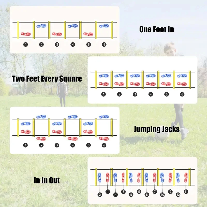 6m Agility Ladder &  football training plate Removable For Speed Training Sports Flexibility Portable Agility Football Training view 2