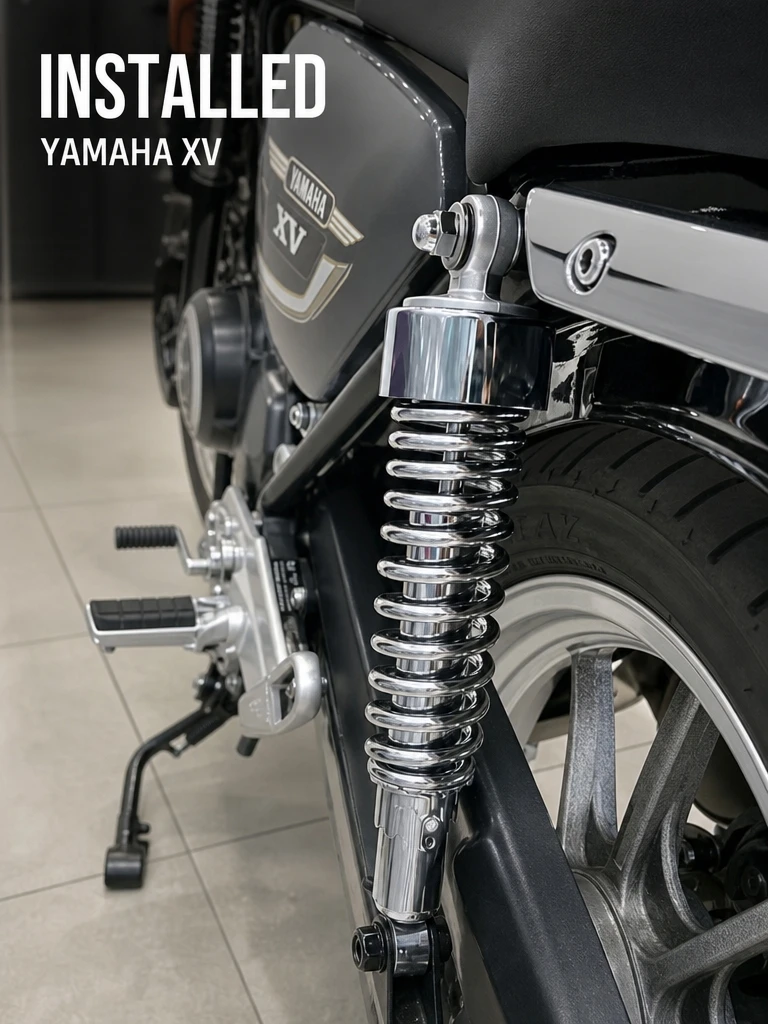 315mm Motorcycle Rear Shock Absorber Preload Adjustable For Yamaha Virago XV125 XV250 XV400 XV750 Cruiser Modification
