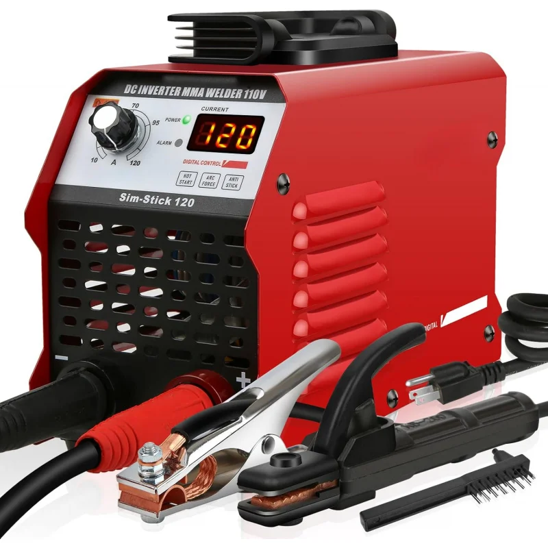 Stick Welder 110V, Actual 120Amp Smart Hot Start Arc Force Anti-Stick Mini Portable Welding Machine, Digital IGBT Inverter
