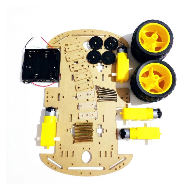 Kit telaio per auto robot intelligente 4WD per arduino con encoder di velocità Nuovo