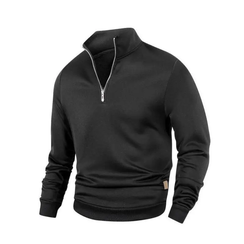 

Men's Knitted Sweater f Zip Casual Sle Coolmax Fiber Ciwalk Collar Nine Sve Length Durable ape Winter Thiened