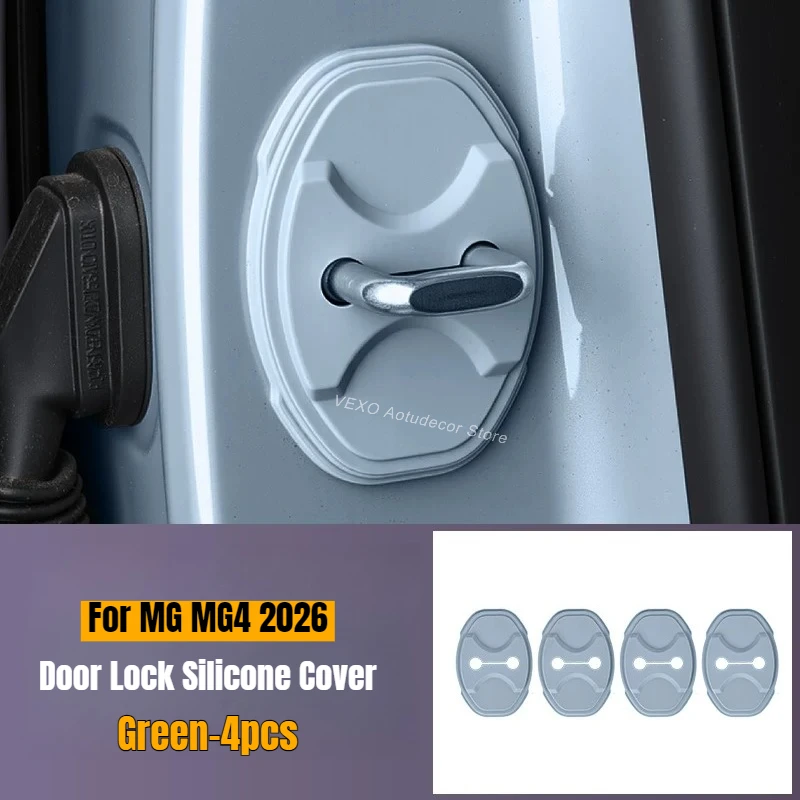 For MG MG4 2026 4Pcs Door Lock Silicone Cover Waterproof Protector Sleeve Stickers Car Door Noise Reduce Protective Limiter Pad
