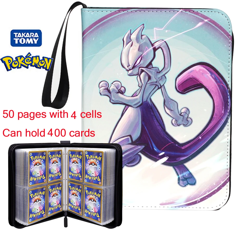 @Nieuw Pokémon Kaartenalbum PU Rits Fotoalbum Verzamelboek Anime Figuuralbum Hobbymap Kinderspeelgoed Cadeaus Op Voorraad