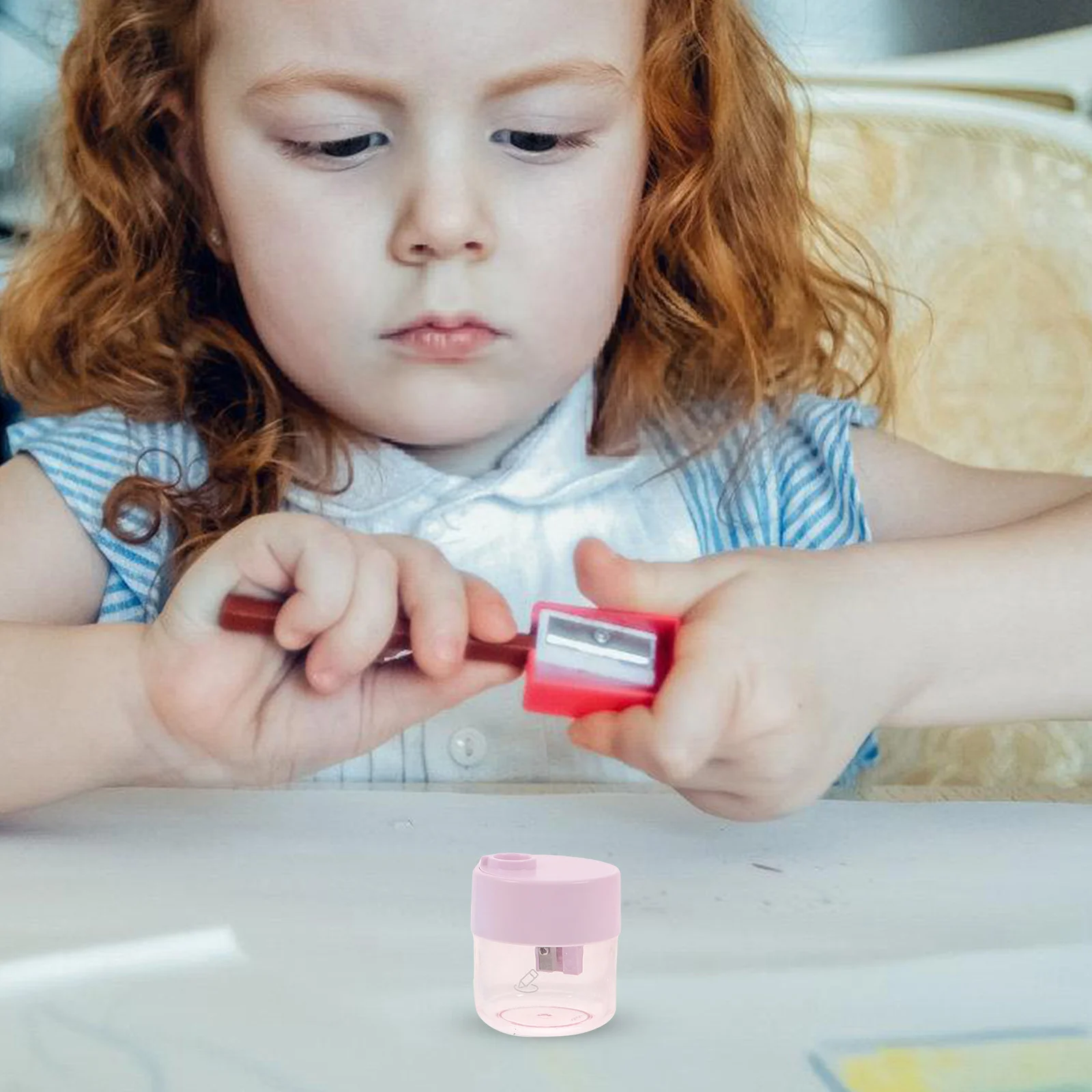 

4Pcs Manual Pencil Sharpeners Portable Plastic Steel Compact Size for School Kids Students Artists Portable Sharpeners