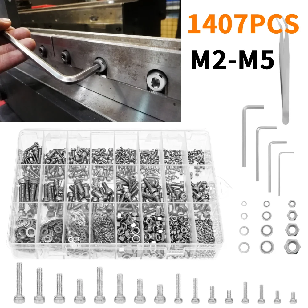 1407Pcs M2-M5 Screw…