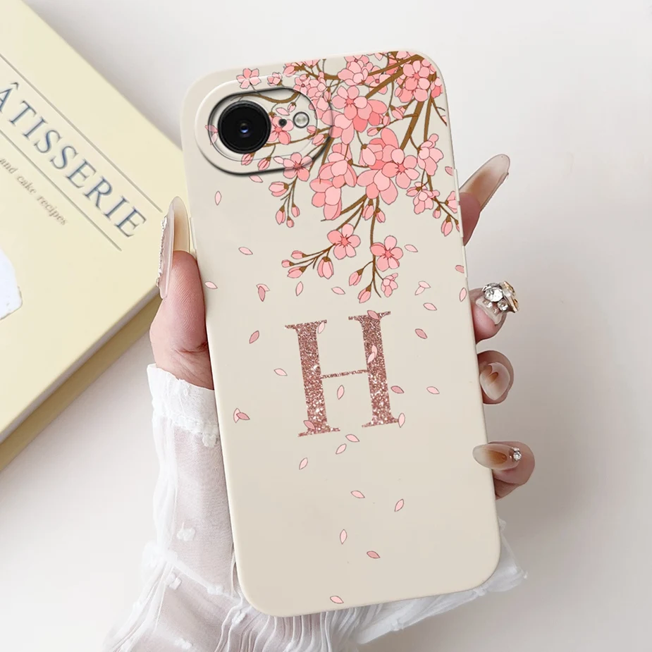 حافظة لهاتف أبل آيفون 16E 5G 2025 جديدة A-Z غطاء حروف التاج لينة من البولي يوريثان لين حافظة هاتف واقية لهاتف آيفون SE 4 iPhone16e Shell