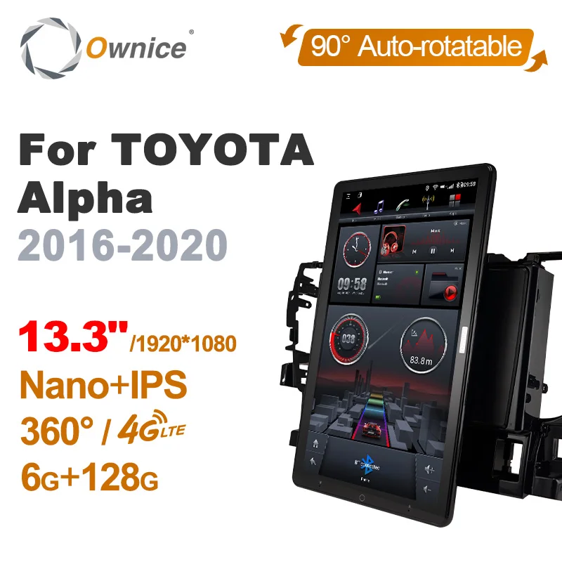 TS10 Android 12.0 Ownice Car Radio Auto for TOYOTA Alpha 2016-2020 with 13.3