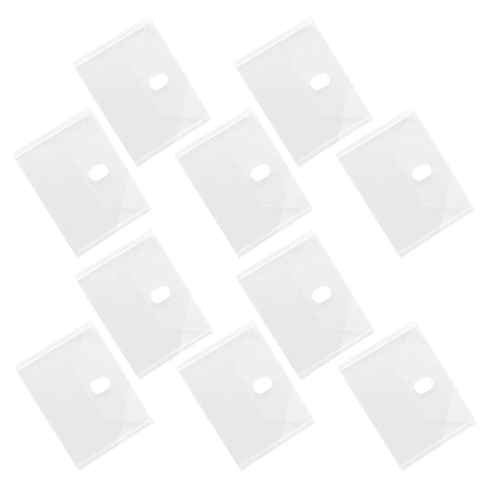 

10Pcs Transparent File Folders Plastic Envelopes Document Organizer Office School Filing Receipt Storage Bags Clear Folder