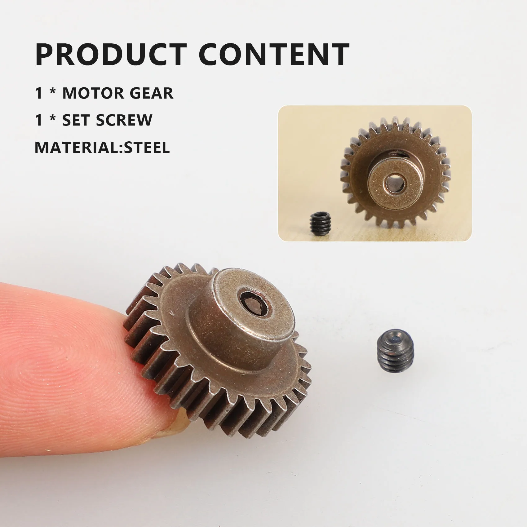 Nouvelles pièces de mise à niveau d'engrenage de moteur en acier 27T pour Wltoys 144001 124019 124018 A959-B A959B A969B RC voiture accessoires de rechange