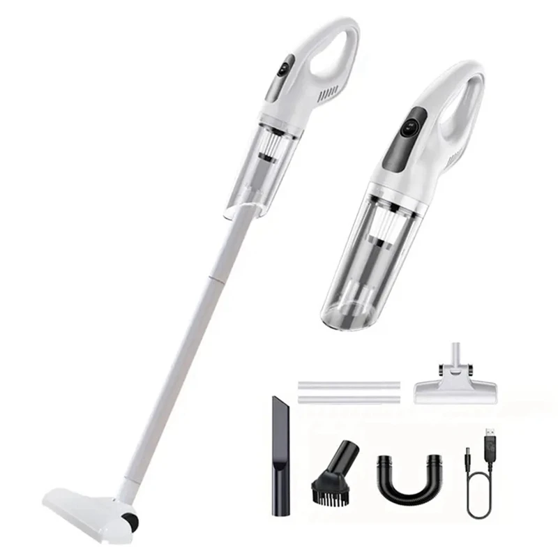 

Rechargeable Household Vacuum Cleaner Cordless Button Vacuum Cleaner White For Car Home Pet Hair