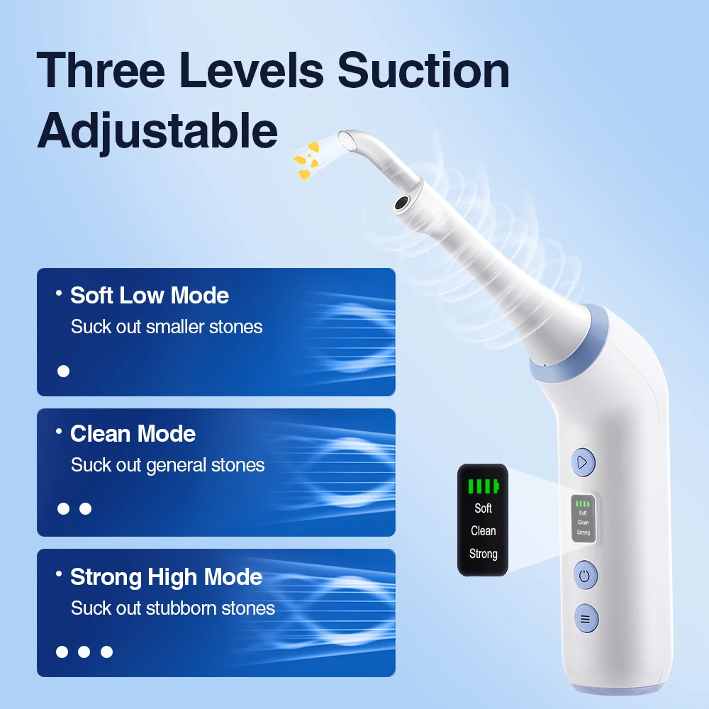 Dissolvant électrique de pierre d'amygdale Visible, outil de nettoyage d'amygnes à lumière LED avec 3 têtes, seringue en pierre d'amygdale, 3 Modes d'aspiration, soins bucco-dentaires