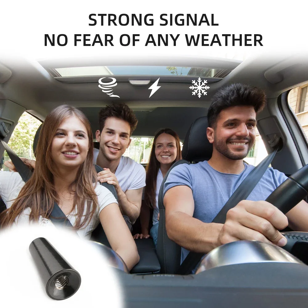Antenna 3Cm Roof Antenna Short Pole Antenna Car Pole Antenna Short Adapter for Radio DAB Digital TV Car Navigation