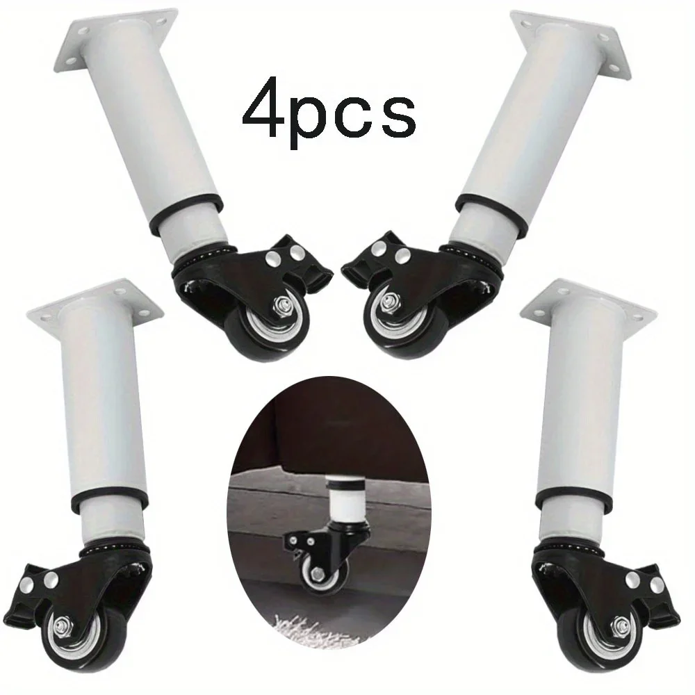 4pcs Adjustable Furniture Legs Swivel Caster Cabinet Sofa Bed Dresser Couch Table-Heavy Duty Replacement Support Legs