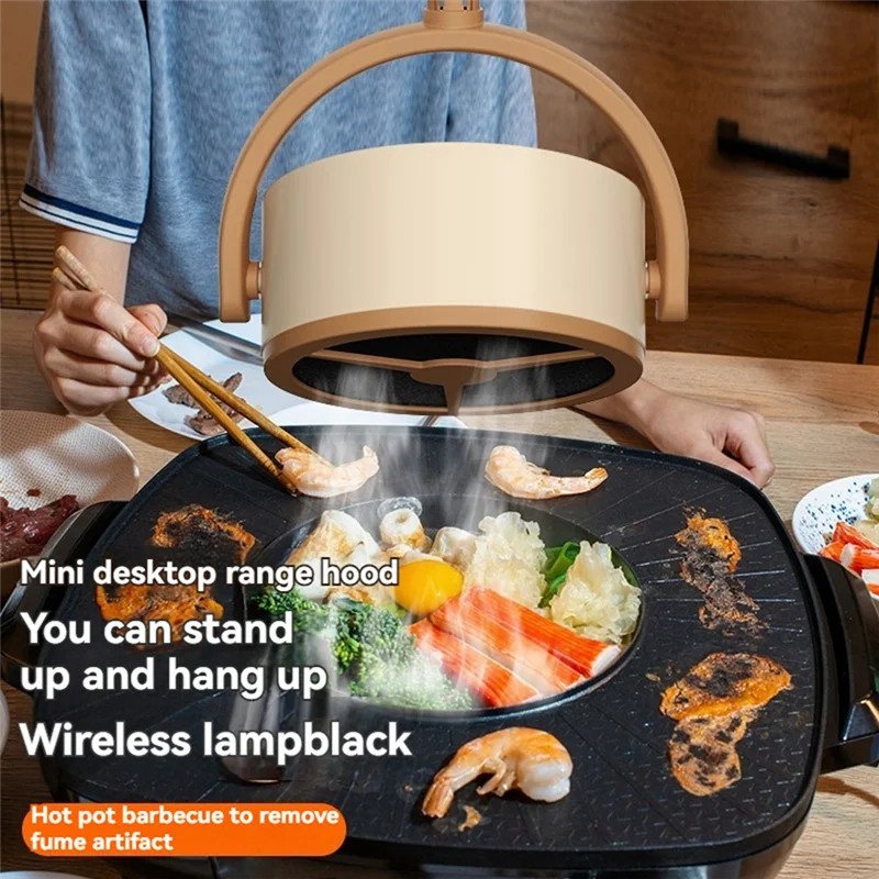 

AZ-Portable Desktop Range Hood Small Desktop Mini Large Suction Suction Oil Smoke Creati V E Gift (Rechargeable Version)