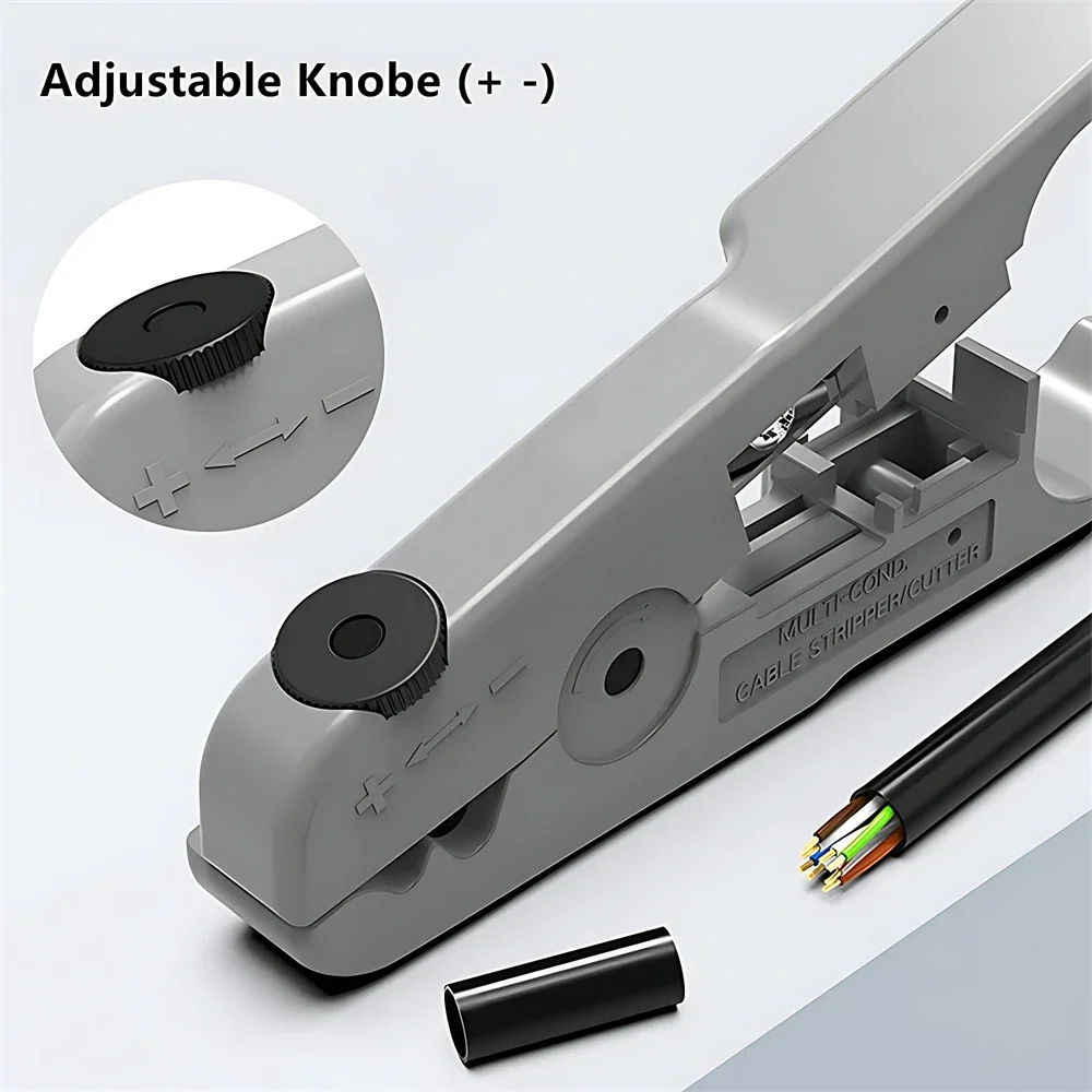 Wire Stripper Ethernet Cable Cutter Round Cable Cutting Tool Lan Cable Stripping for CAT7 CAT6 CAT5E CAT5 Round Wire