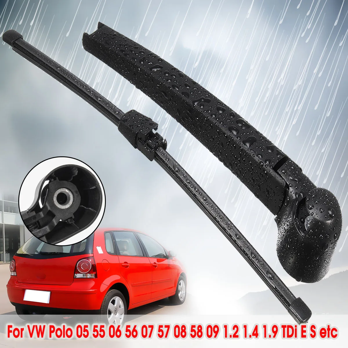 Auto tergicristallo Auto parabrezza posteriore tergicristallo braccio lama Kit per VW Volkswagen POLO 2005-2009 accessori Auto