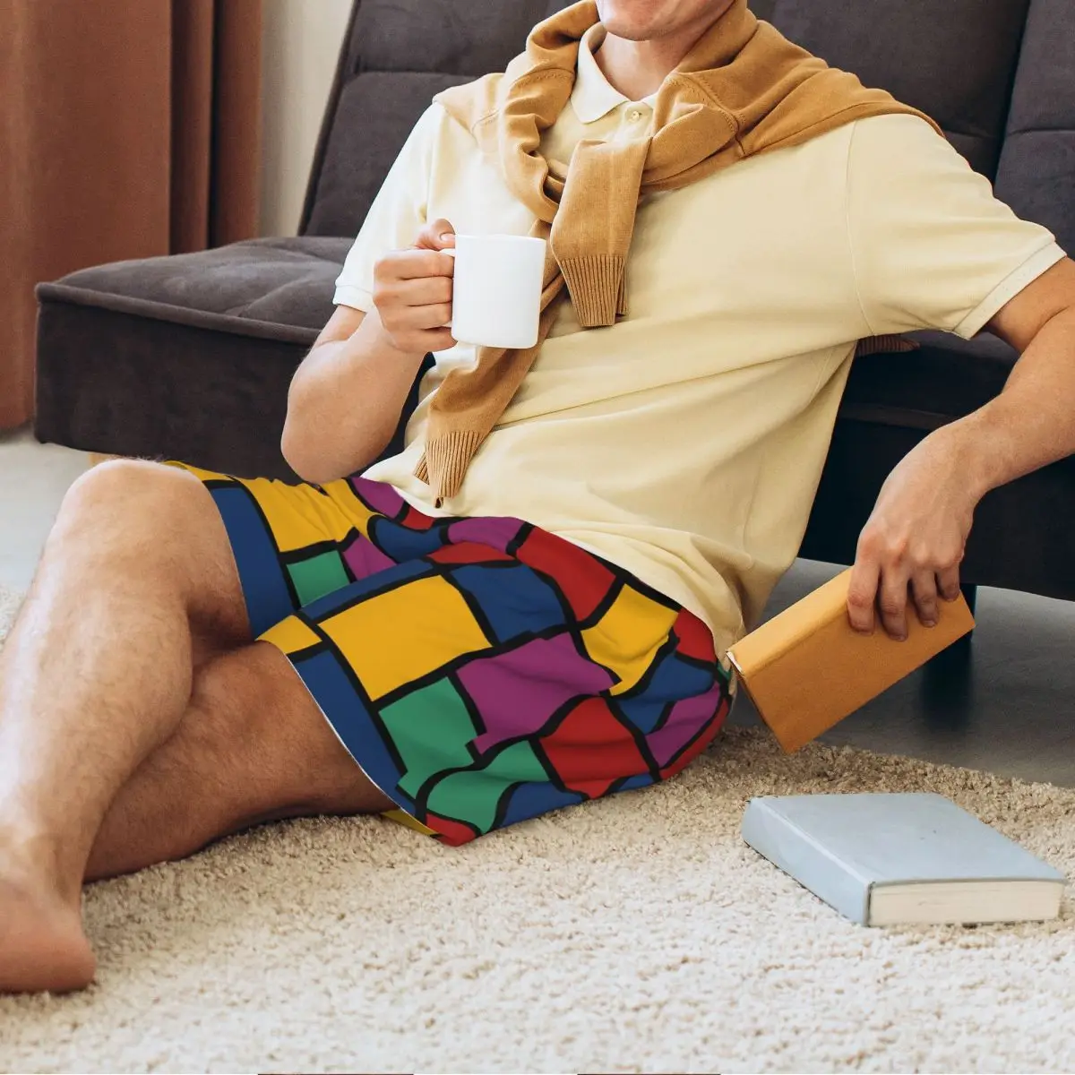 Custom United Colors Of Benetton Shorts Sleeping Pants Men Pajama Pants Lounge Sleep Sleepwear Bottoms view 5
