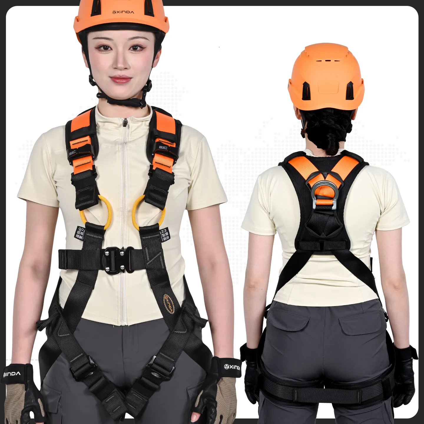 Double Hanging Point Five Point Safety Belt, Outdoor Climbing Exploration And High-Altitude Operation Safety Belt，P963
