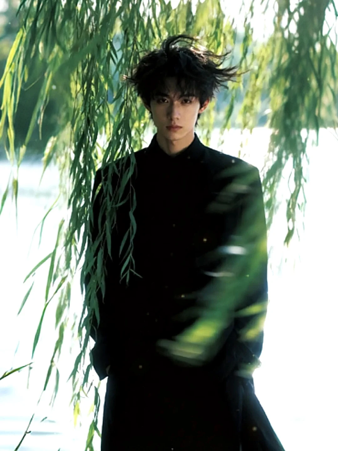 

New Chinese Sle Men's Pad oulder Suit Jaet Autumn Season Button down Collar Tang Costume High End Feeling Stand Fit