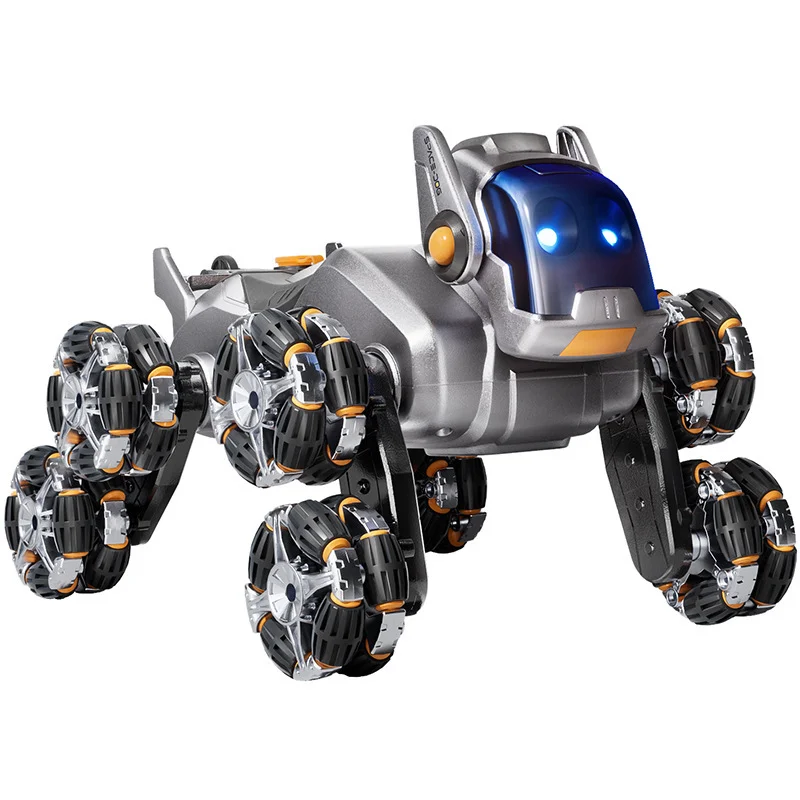 รถของเล่นสุนัขกลไก Taodudu RC 8 ล้อ ขับเคลื่อนอัตโนมัติ หมุนได้ 360 องศา ขับขี่ด้านข้าง ขับได้ทุกพื้นผิว ของขวัญวันเกิดใหม่ ปี 2025