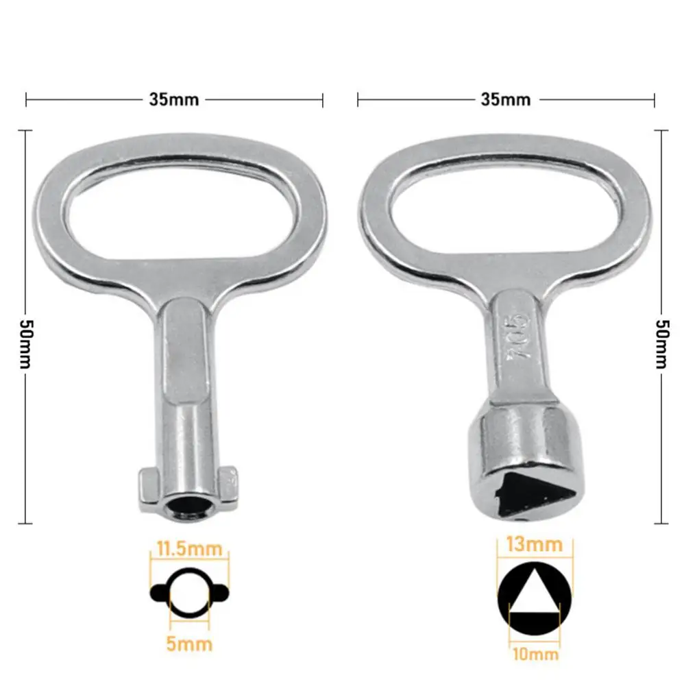 Llave de llave Universal para cerradura de puerta de ascensor, llave triangular de fontanero de utilidad para armarios eléctricos, herramientas de