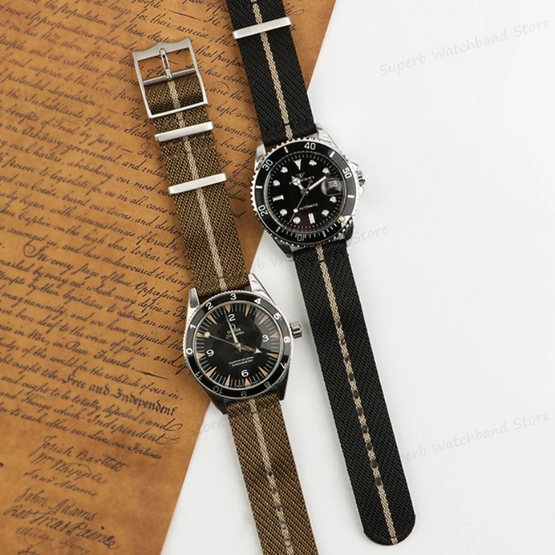 サムスンギャラクシーウォッチ用ナイロンウォッチバンド,クイックリリースファブリックブレスレット,huawei gt2,3, 4, 5,seikoリストバンド20mm, 22mm