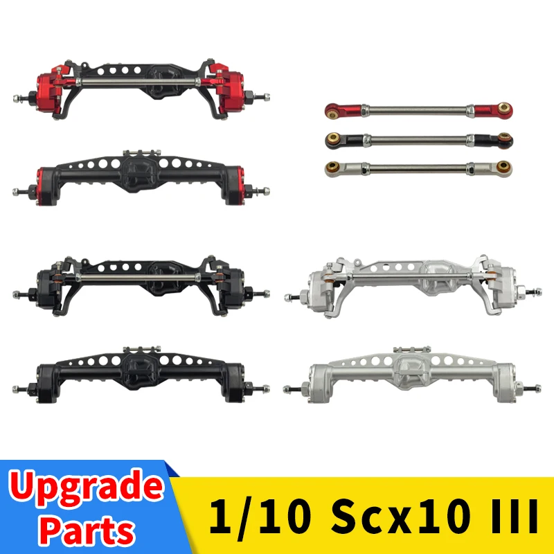 Osiowy Scx10 iii Gladiator Jeep Cj7 Wrangler ulepsza części akcesoria metalowe aluminiowe przednie i tylne osie portalowe nadwozie