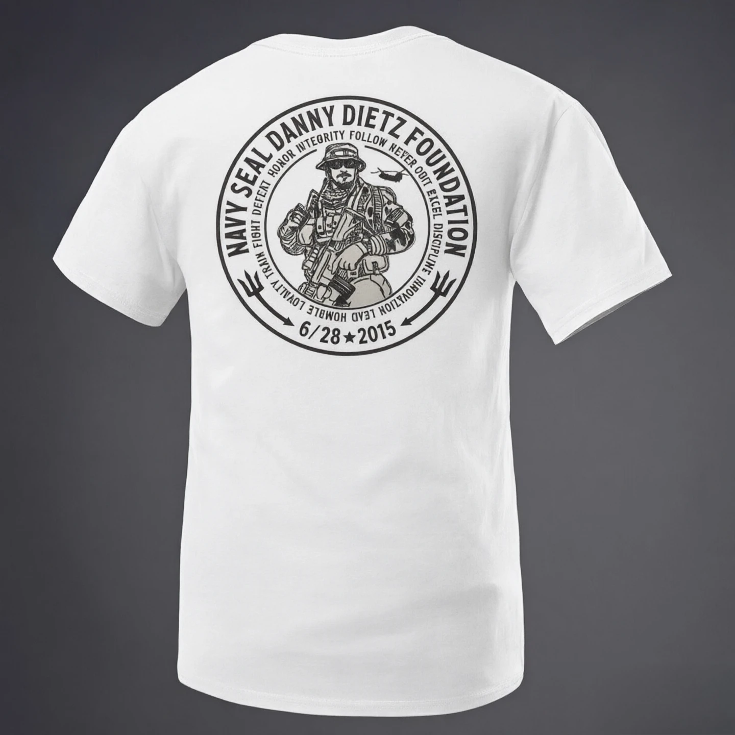2026 New NAVY SEAL Oversized Unisex Streetwear T Shirt Family Matching Tactical Soldier Circle Back Graphic Short Sleeve Tee
