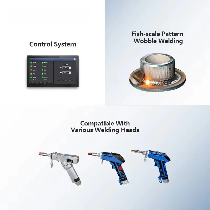 Handheld 3 In 1 Fiber Laser Welder Easy Mode Switch For Welding Rust Removal Cutting Various Metal Construction Repair Machinery