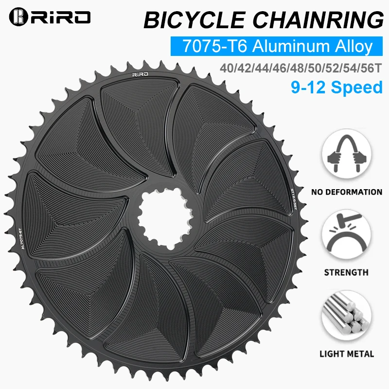 

RIRO Bicycle Chainwheel Aluminum Road Bike Chainring 40/42/44/46/48/50/52/54/56T Bike Chainwheel Bike Chainring for Scram GXP