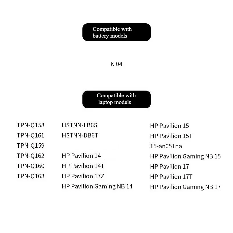 New For KI04 Laptop Battery HSTNN-DB6T HSTNN-LB6S FOR HP N2L84AA TPN-Q158 Star Wars Special Edition 15-an005TX 800049-001
