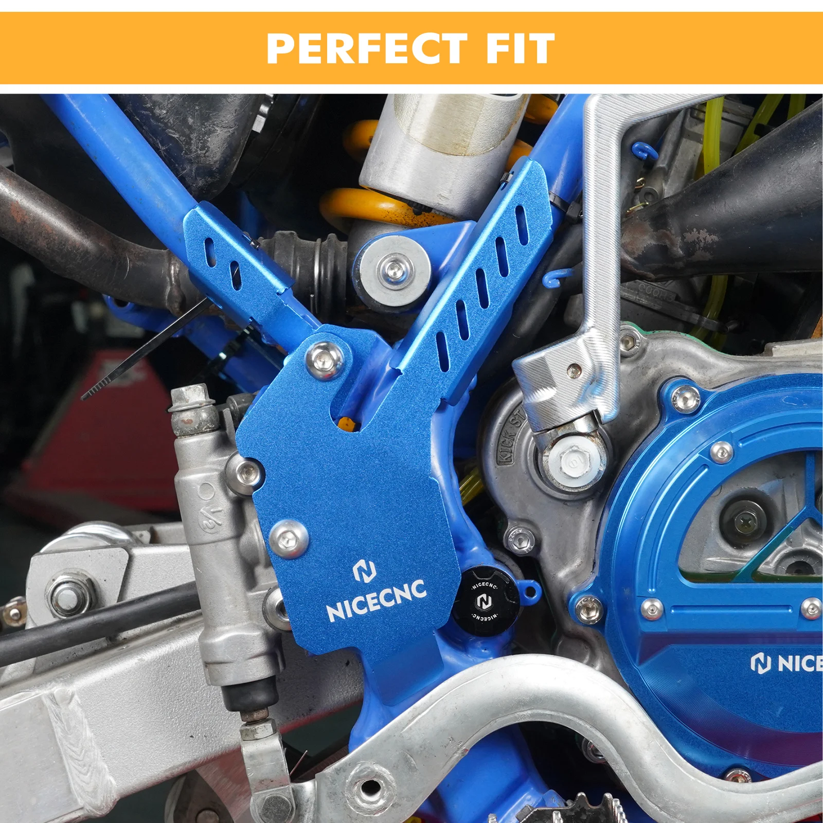 

NICECNC Motorcycle Aluminium Frame Guards Covers For Yamaha YZ85 YZ 85 2002-2021 Frame Side Cover Fairing Protector Guard