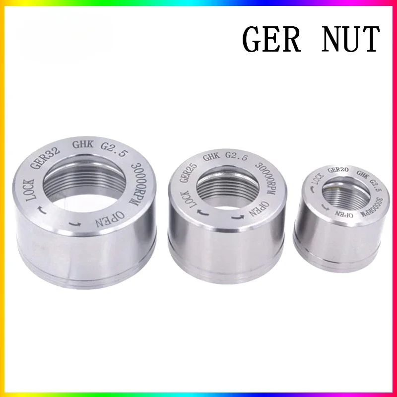 NEW 1pcs GER collet chuck GER11 GER16 GER20 GER25 GER32 collet nut for clamping cnc milling turning collet chucks