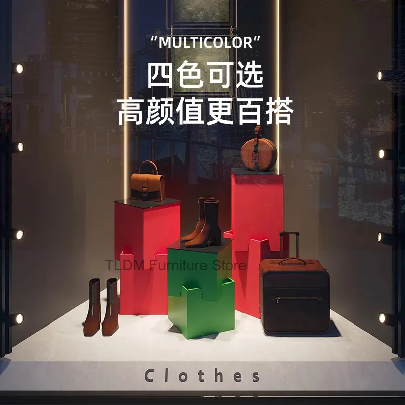 Irregular Floor Island Display Rack, 3D Sample Display Table, Merchandise Display Stand for Retail Store