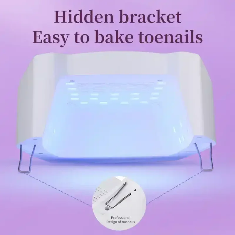 インテリジェントセンサーワイヤレス充電速乾性 UV ジェルネイルランプ LED パープルライトセラピーマシン 72 ワット