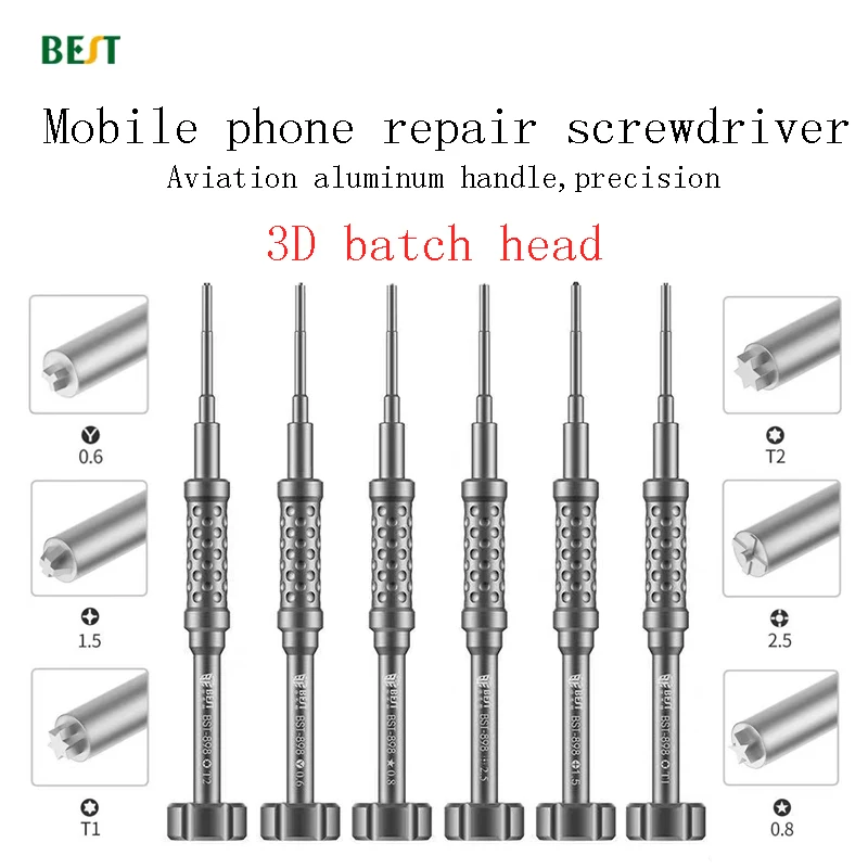 

3D отвертка Torx 0,8 Phillips 1,5 2,5 Y0,6 HexT1 T2 S2 Бита из легированной стали для iPhone Android Инструмент для демонтажа