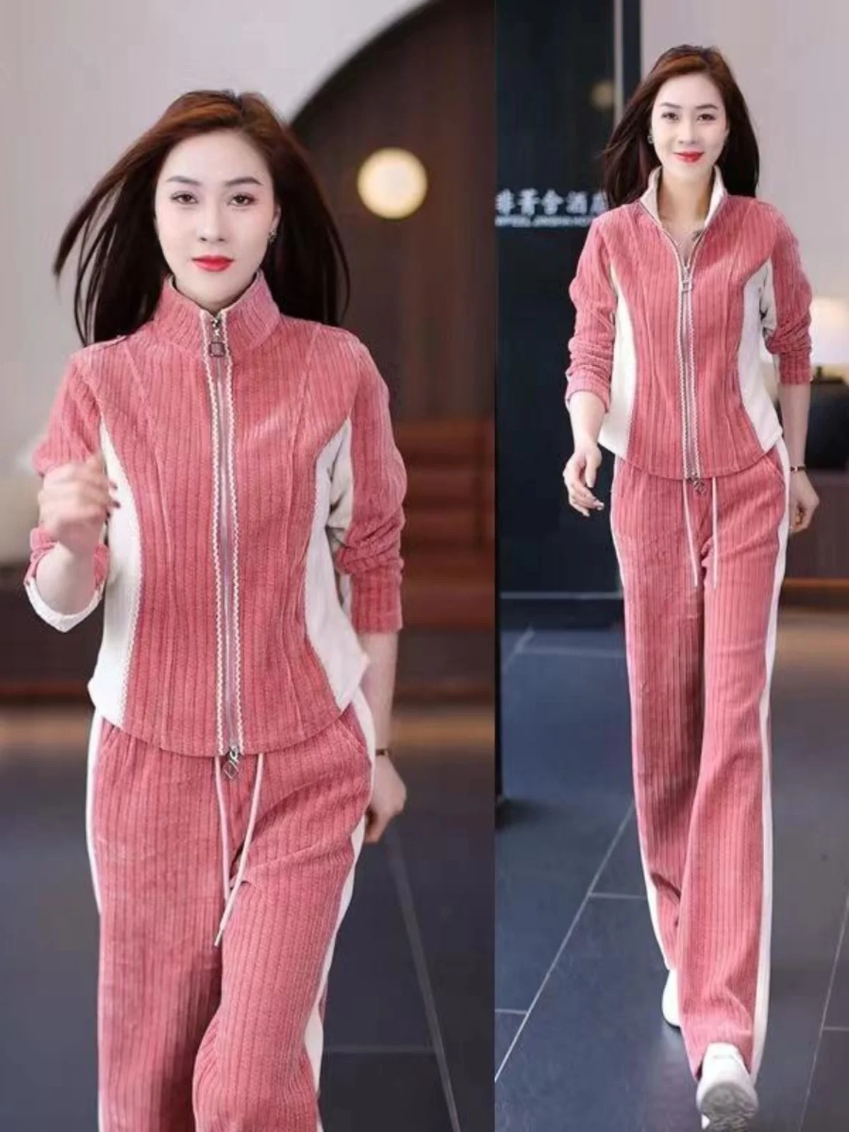 

Комплект: повседневные брюки-палаццо с эффектом похудения, кардиган в корейском стиле с высокой талией, длинный кардиган, модный комплект из двух предметов больших размеров для женщин...