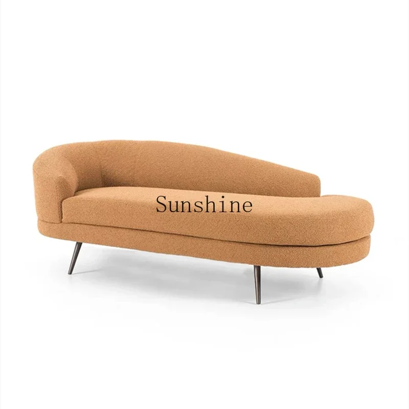 

Italian light luxury living room fabric sofa creative round club chaise longue