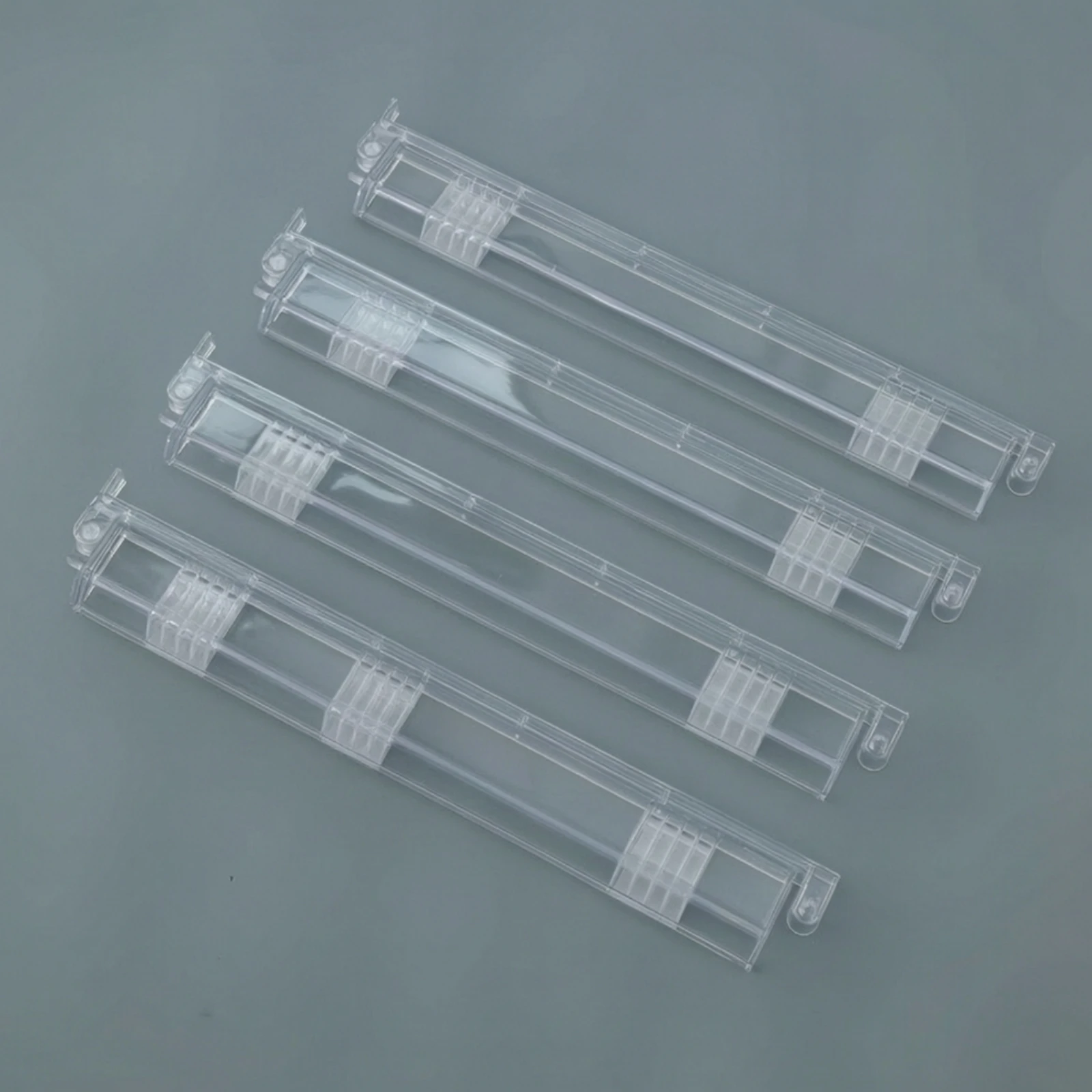 4 Pieces Transparent Plastic Mahjong Racks Lightweight Mahjong Rack with Sliding Sections Game Accessories Odor-without Charge