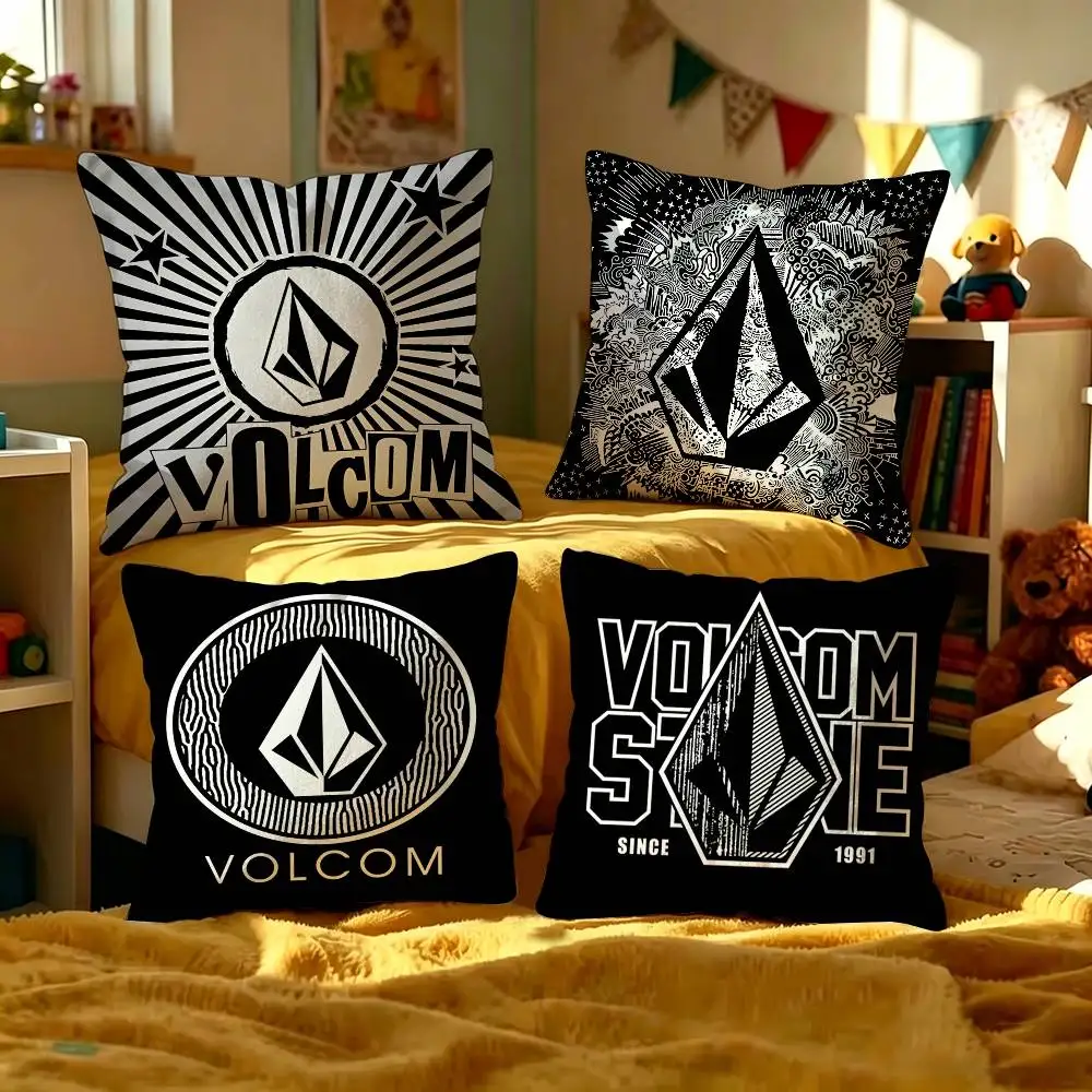 V-Volcom LOGO Pillow Anime Pillow Sofa Bed Head Pillow Cover Cushion Cover 45x45 Cm Fashion