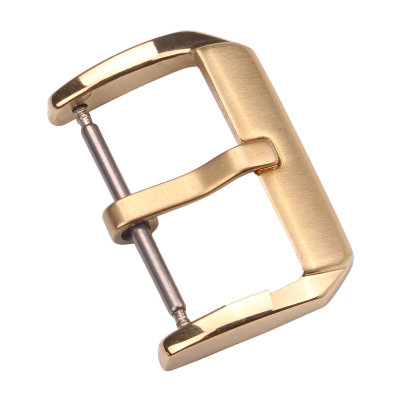 Stainless Steel Middle Brushed Watch Buckle 16mm 18mm 20mm 22mm Silver Rose Gold Black Watchband Strap Clasp Accessories