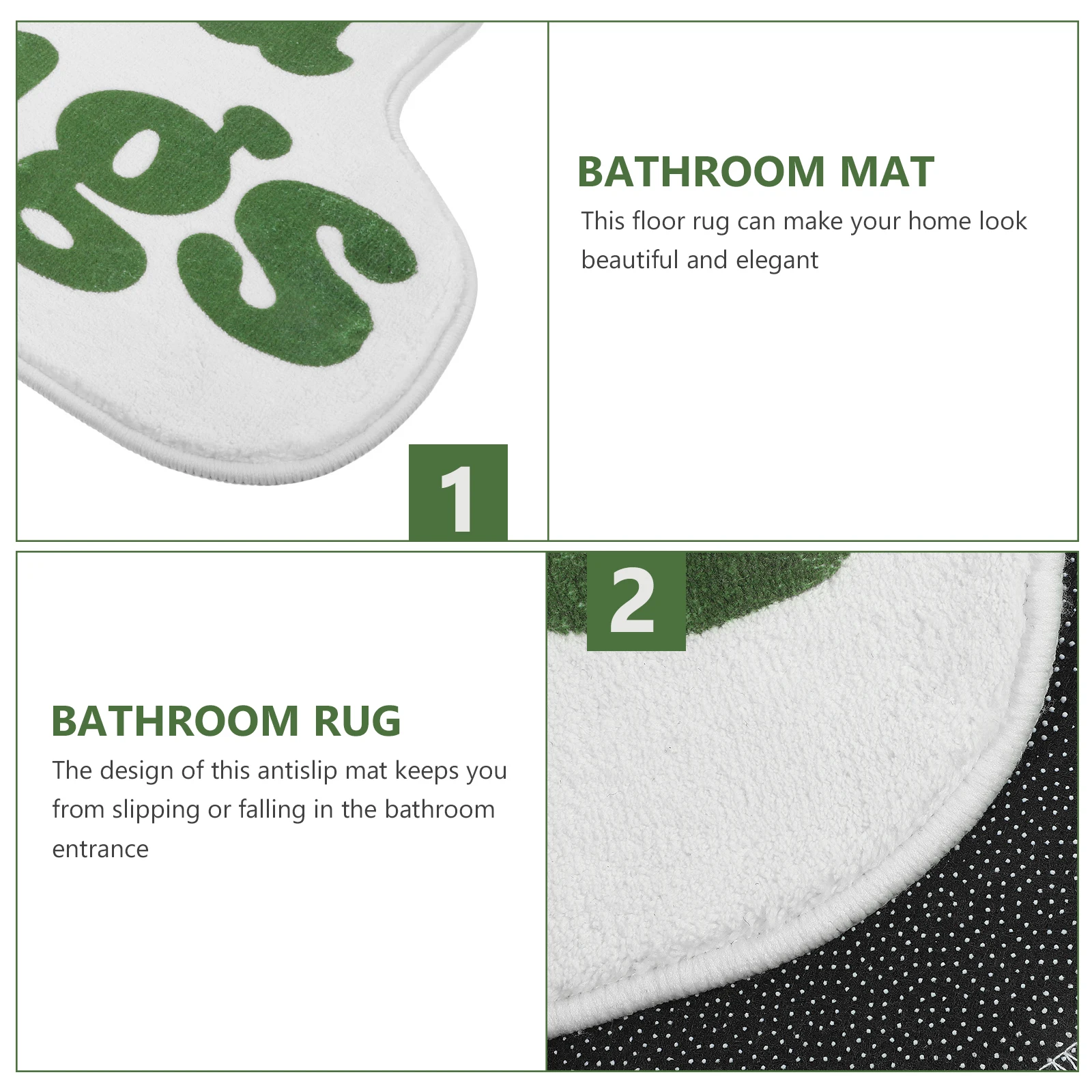 

Alphabet Rug 40CMx60CM Green Heart Bathroom Anti skid Nonslip Water Absorption Mat Bedroom Living Kids Carpet Decorative