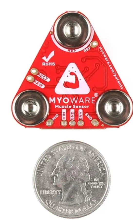 MyoWare 2.0 Muscle Sensor - Flexible DIY Sensor for Arduino Projects - 17mm X 58mm X 9mm Size