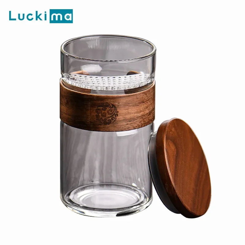 

High Quality Double Glass Water Bottle New Tea Infuser Tumbler Drinkware Milk Fruit Coffee Cup with Tea Filter for Home Office