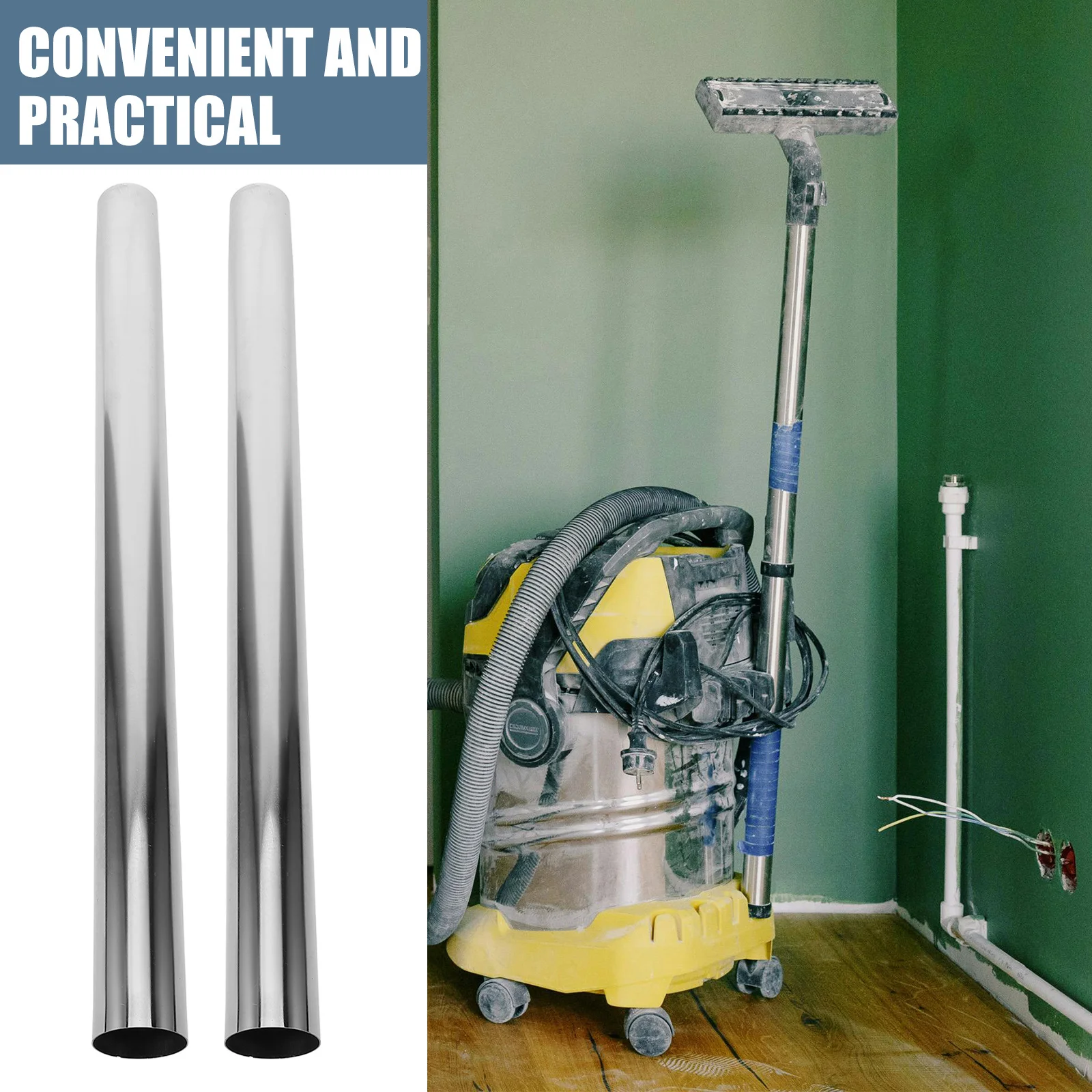 

2pcs Vacuum Cleaner Extension Hose Sturdy Lightweight Replacement Tube For Vacuum Cleaner Parts Long Wand Accessory Tool