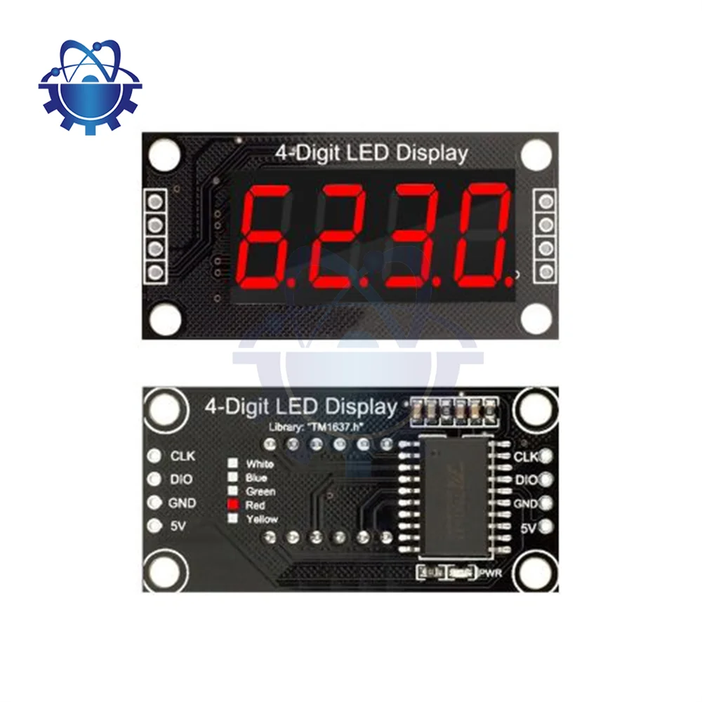 TM1637 Affichage 4 bits Nixie Module d\'affichage LED num￩rique 0,36 pouces Horloge 7 segments Module de tube d\'affichage num￩rique pour Arduino